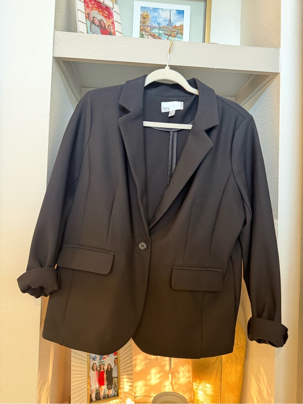 Nordstrom Black Women's Single-Button Blazer